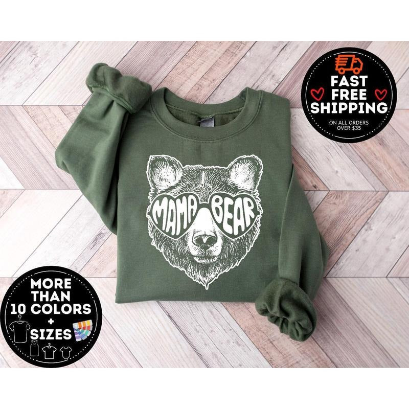 Mama Bear Mama Bear Cute Mama Shirt Mom Life New Mom Baby Shower Mom Shirt T-Shirts
