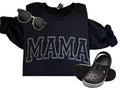 Mama Black Gildan Brand Puff Vinyl Casual Comfort Comfortable Womenswear Day Simple T-Shirts