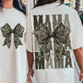 Mama Camo Coquette Bow Shirt Old School Camo Shirt Camo Bow Shirt Shirt Retro Hunting Sublimation Coquette Bow Shirt Camo Dude Print Shirt T-Shirts