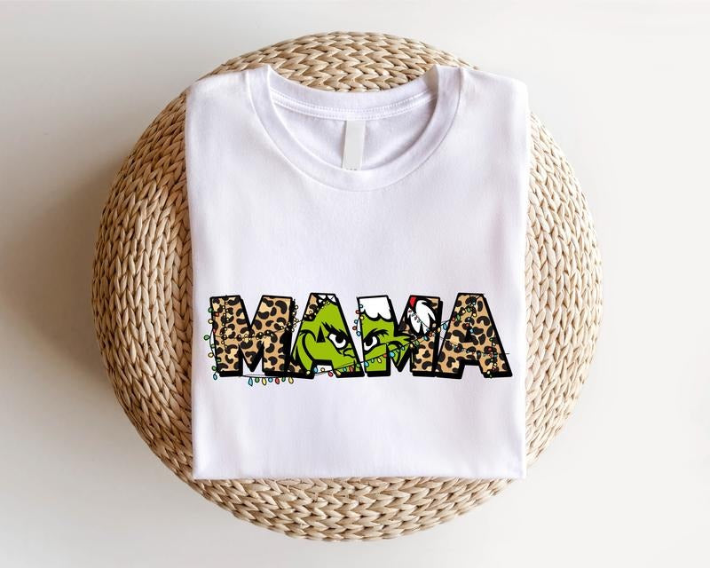 Mama Shirt Mom New Mom Mother Shirt Mama Be Xmas Grandma T-Shirts