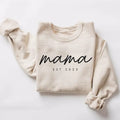 Mama Letters Crew Neck Long Sleeve Casual Fitted Fit Medium Length Fall Season T-Shirts
