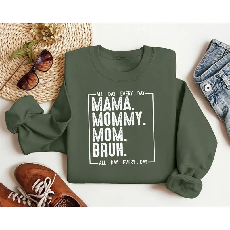 Mama Mommy Mom Bruh Shirt Mama Shirt Mom Shirt Happy Shirt T-Shirts
