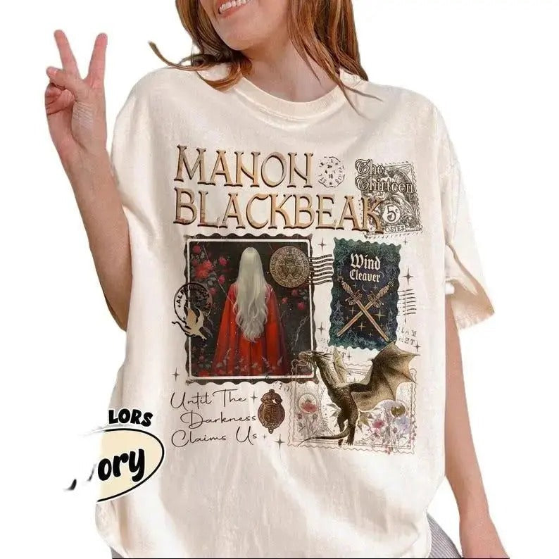 Manon Blackbeak Shirt Thirteen Now Until Darkness Claims Us SJM Acotar Crescent City Throne Glass Book Dark Romance Shirts T-Shirts