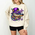 Mardi Gras Alligator Louisiana Crawfish Shirt Mardi Beads Louisiana Festival New Orleans T-Shirts