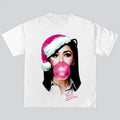 Mariah Scient Pink Kitty Bubble Gum Mariah Santa Merry T-Shirts