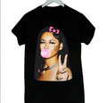 Mariahh Scientist Big Face Peace Kitty Bubble Shirt T-Shirts