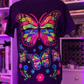 Mariposa Monarca Cotton Black Casual T-Shirts