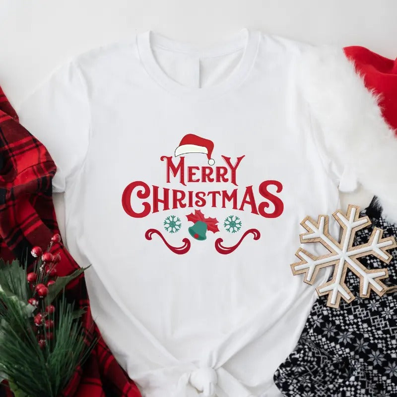 Marry Family Matching Party Shirt Winter Shirt Woman T-Shirts