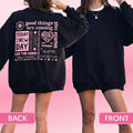 Mary&Daisy Good Things Are Coming Mental Health Motivational Positive Quotes Back Soft Comfy DRG T-Shirts