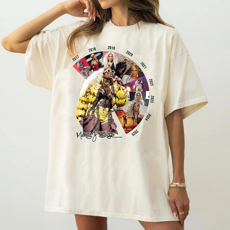 Mary J. Blige My Fans Tour Mary J. Blige Tour 2025 Mary J. Blige Music Fans 8 T-Shirts