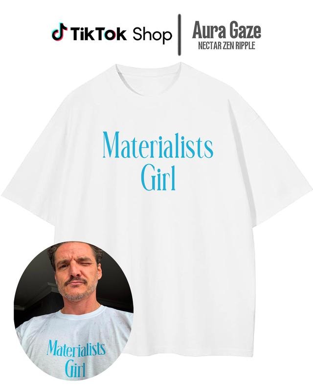 Materialists Girl Pedro Pascal Comfort Colors Fan Pedro Pascal Retro Bootleg Shirt Movie Celebrity Crush T-Shirts