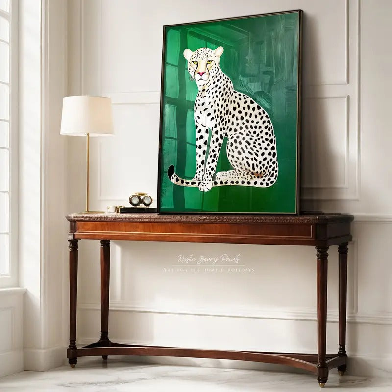 Maximalist Decor Cheetah Wall Art Leopard Art Print Glam Preppy Dorm Teen Room Digital Instant Download PRINTABLE T-Shirts