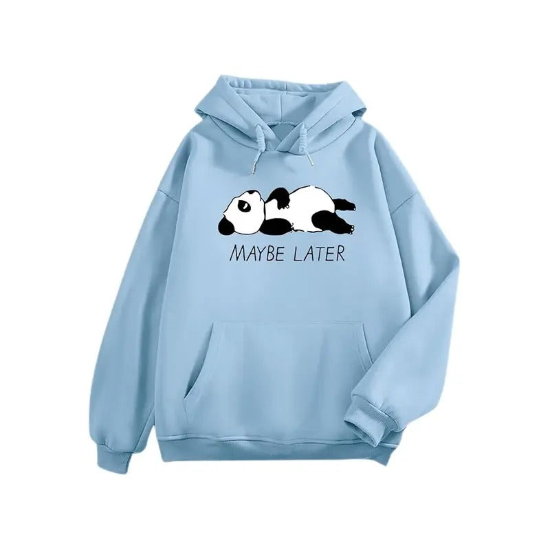 Maybe Later Funny Casual Street Fleece Fabric Perfect T-Shirts