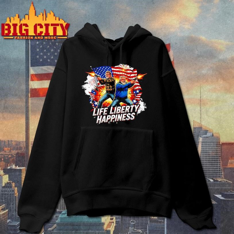 Media Squatch Life Liberty Happiness Lethal Duo Shirt