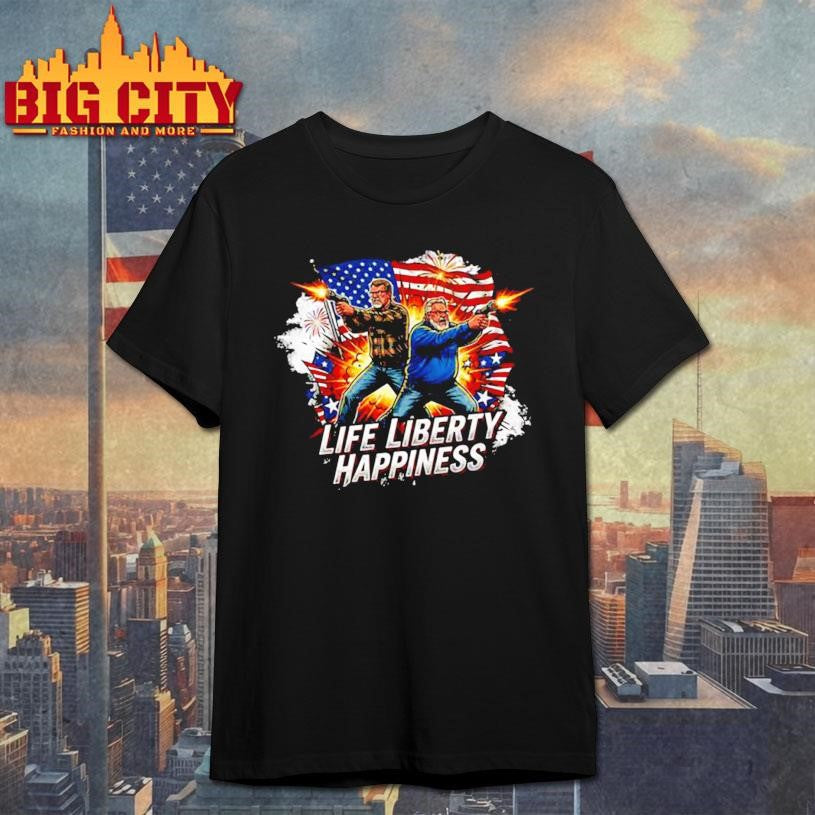 Media Squatch Life Liberty Happiness Lethal Duo Shirt