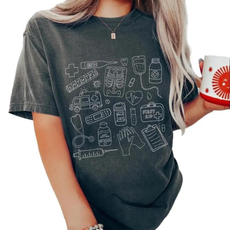 Medical Doodles Nurses T-Shirts