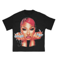 Megan Thee Retro Big Face Concert Music Fans Rap Cotton T-Shirts