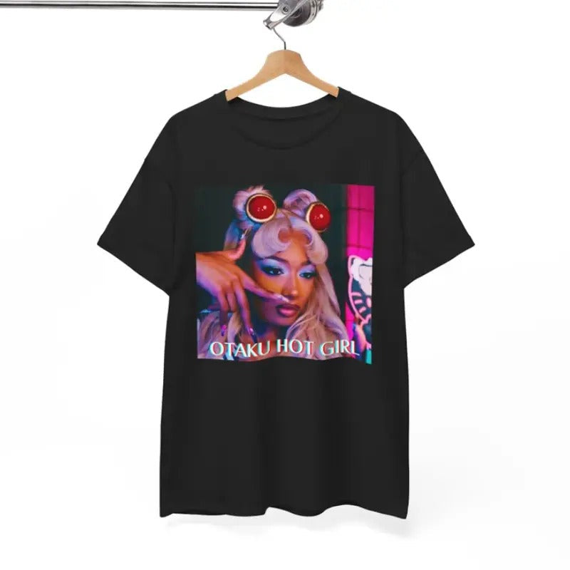 Megann TS Otaku Hot Girl Heavy Cotton Hip Hop Shirt T-Shirts