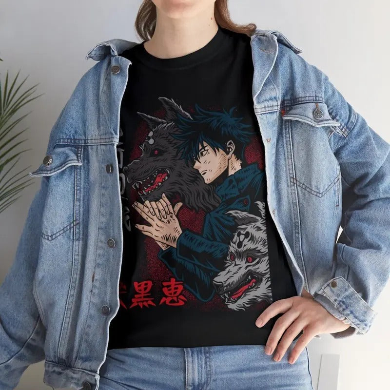 Megumi Jujutsu Kaisen Anime Cosplay Manga Japanese Full Size T-Shirts