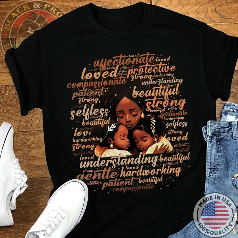 Melanin Mom Daughters Black Black Girl Magic Black Mom Shirt Mama T-Shirts