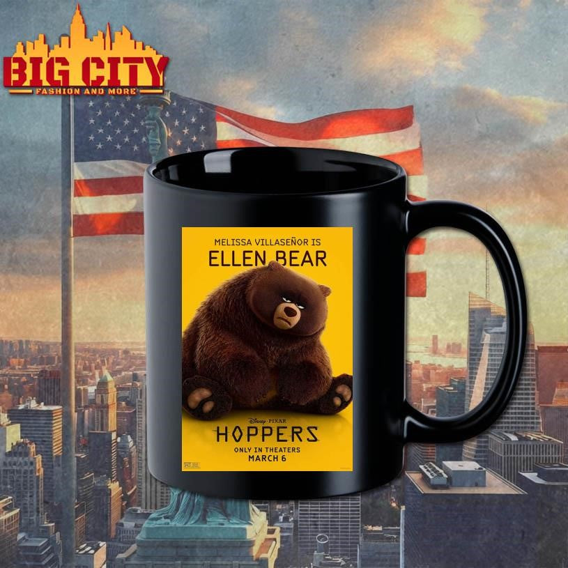 Melissa Villasenor Is Ellen Bear Character Poster For Hoppers Only In Theaters March 6 2026 Poster Shirt