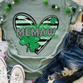 Memaw Clover Heart DTF Transfers THIS IS NOT SHIRT T-Shirts