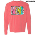 Meme Neon Spotted Long Sleeve Comfort Colors 'NLB' T-Shirts