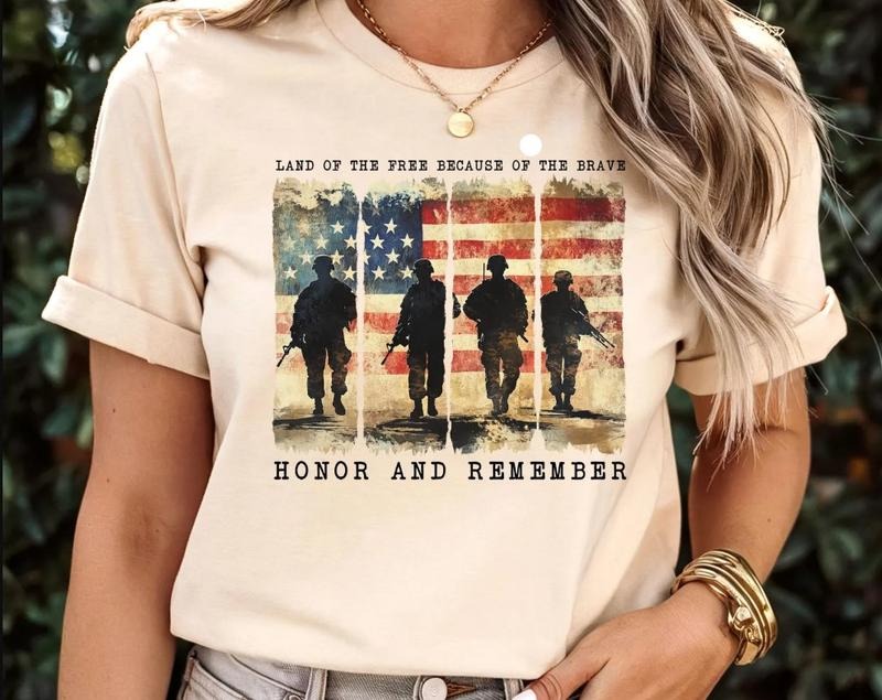 Memorial Day Shirt Land Brave American Shirt Heart Memorial Day Shirt American Heart T-Shirts