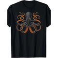 Retro Inspired 180g Octopus Unique Made USA T-Shirts