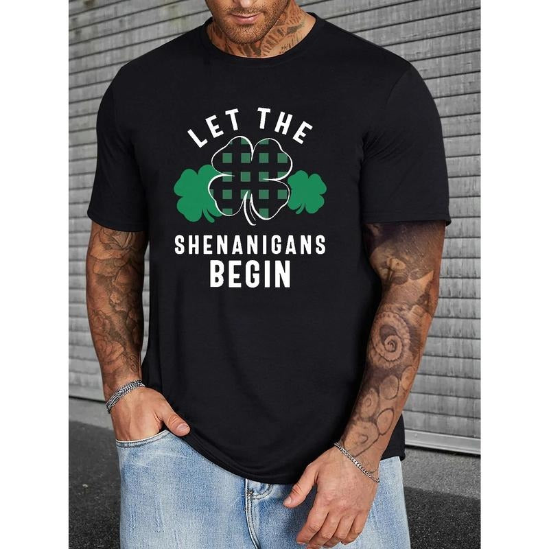 Casual Summer "Let " St. Patrick'S Day Print Crew Neck D Chic Clothings Made USA T-Shirts