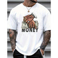 Casual Hand Gesture & Letter Print Summer Made USA T-Shirts