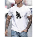 Round Neck Short Sleeve Regular Fit Top Spring Summer Leisure Vacation T-Shirts