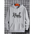 Letter Print Drawstring Pocket Regular Fit Casual Comfy Long Sleeve Hooded Daily Boyfriend Clothes Fall & Winter T-Shirts