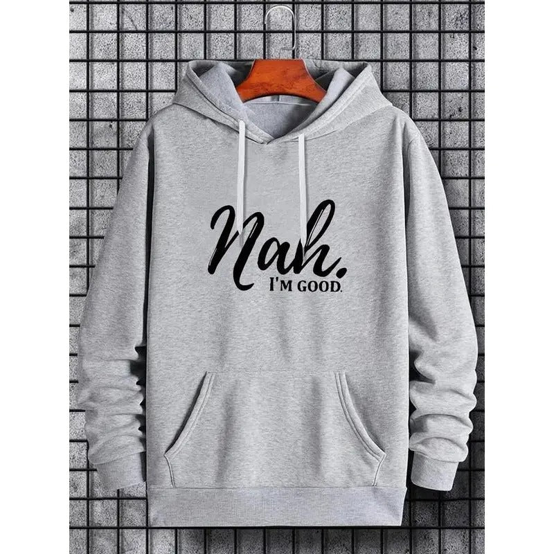 Letter Print Drawstring Pocket Regular Fit Casual Comfy Long Sleeve Hooded Daily Boyfriend Clothes Fall & Winter T-Shirts