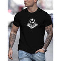 Soccer Ball Cleats 100% Cotton Casual Crew Neck Slight Stretch Basic Solid Color Summer Shirt Knit Fabric Regular Fit Made USA T-Shirts