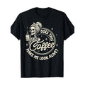 Vibrant Coffee Themed Casual Comfy Cotton Unique Tropical Print Machine Washable Made USA T-Shirts