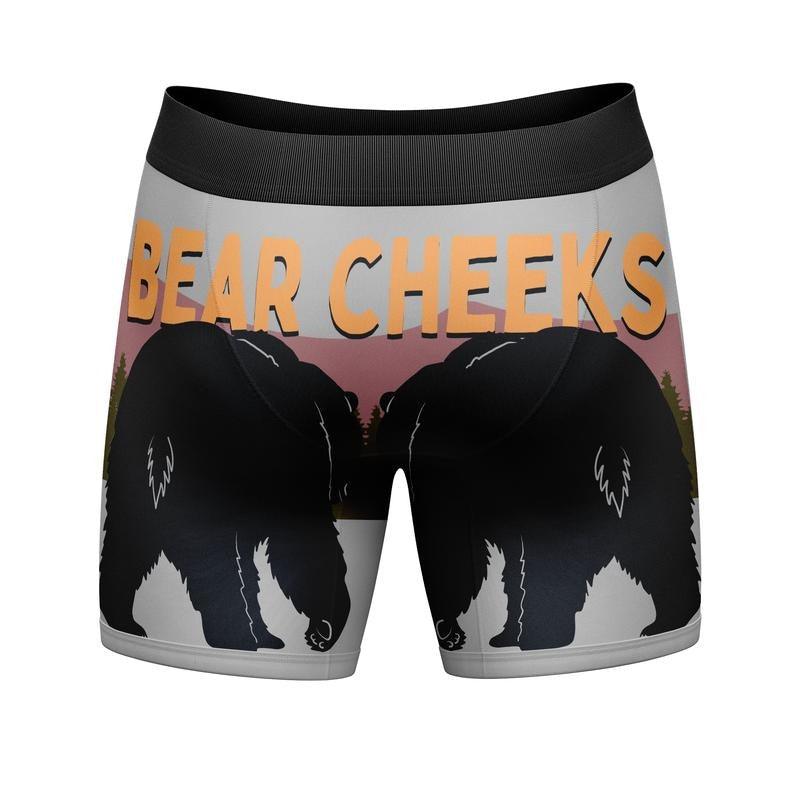 Bear Cheeks Boxer Briefs Funny Novelty Underwear Sarcasm Hilarious Saying Cool Funny Boxers Dad Joke Funny Animal Multi T-Shirts