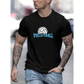 Volleyball Champion Comfortable Short Sleeves Casual Summer Print Made USA T-Shirts
