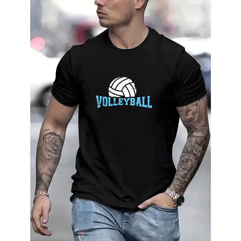 Volleyball Champion Comfortable Short Sleeves Casual Summer Print Made USA T-Shirts