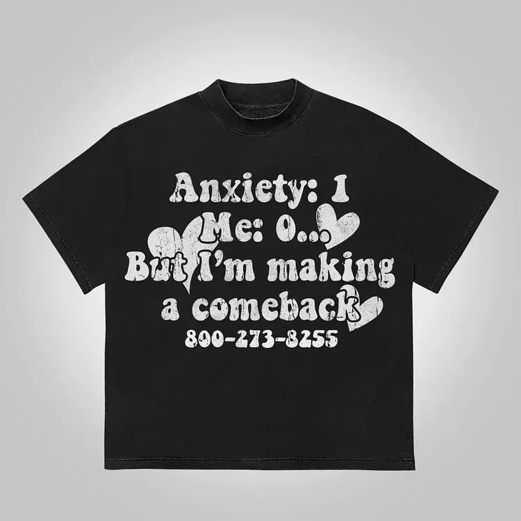 Mental Health I'M Making Comeback Cotton Menswear T-Shirts