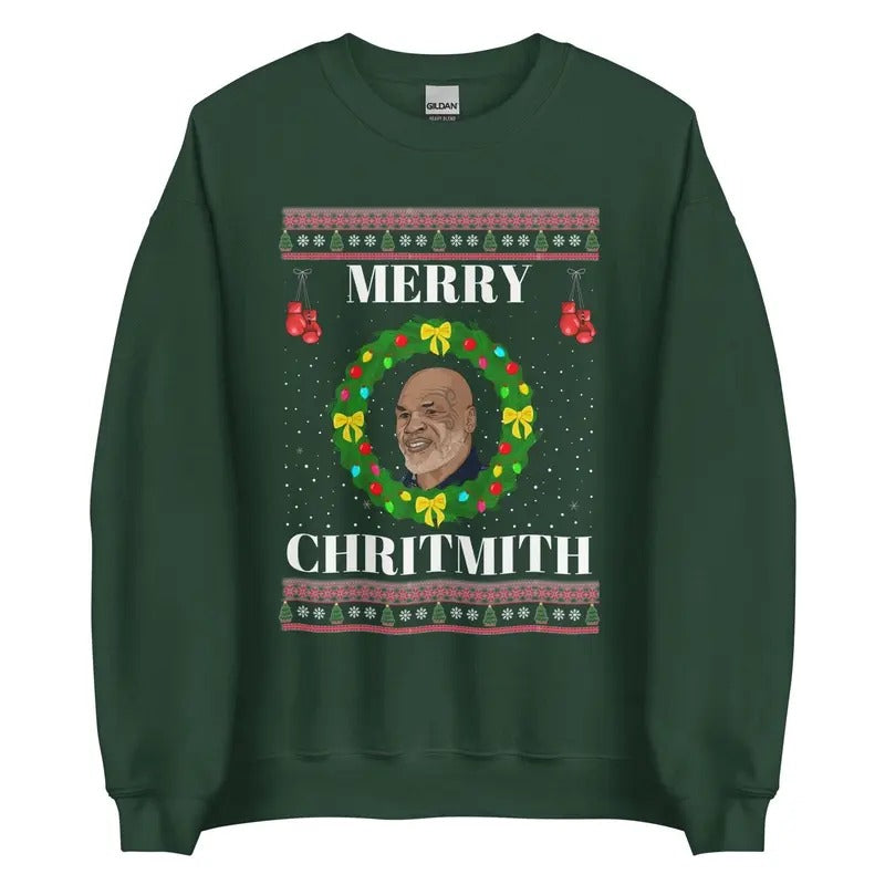Merry Chrithmith Ugly Mike Tyson Funny Ugly Cotton T-Shirts