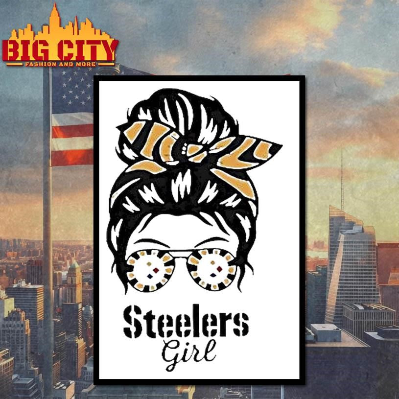 Messy Bun Steelers Girl Shirt