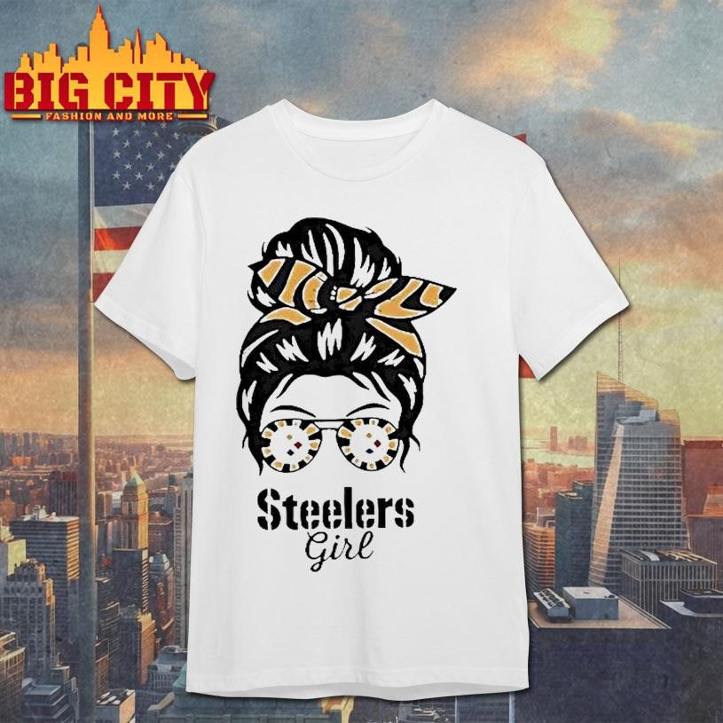 Messy Bun Steelers Girl Shirt