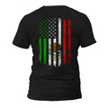 Mexican American Flag Mexican Roots Short Sleeve Casual Classic Cotton T-Shirts