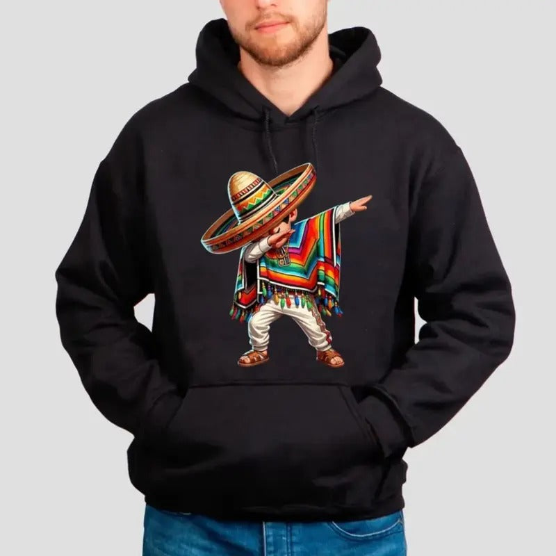 Mexican Boy Dabbing Poncho Cinco De Mayo T-Shirts