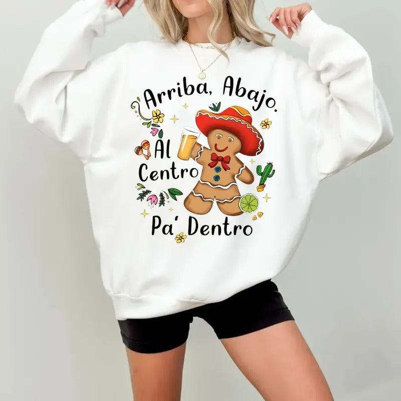 Mexican Feliz Navidad Shirt Arriba Abajo Al Centro Pa Dentro T-Shirts