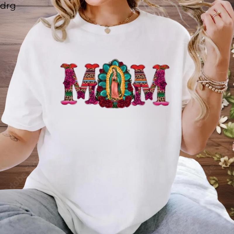 Mexican Mom Latin Culture Mom Catholic Mama Mother Meaning Mama Cotton T-Shirts