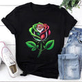 Mexican Rose Mexico Flag Mexican Mexicana Rose Mexico Mexican Cotton Fabric Casual Knit Classic Menswear Top T-Shirts