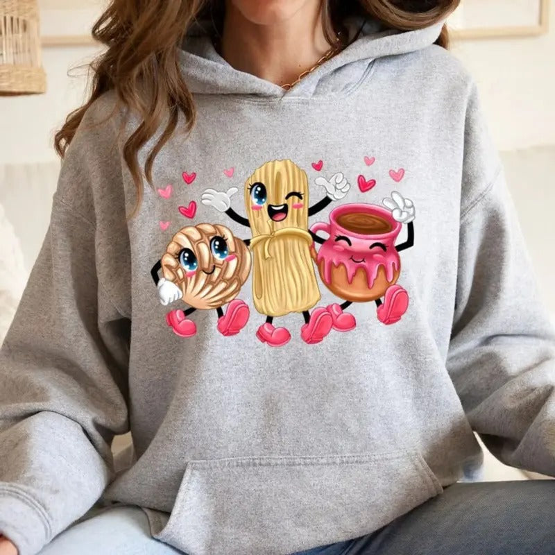 Mexican Valentine I Love U Mexican Shirt Latina Mexican Pan Dulce Funny Mexican Conchita Heart T-Shirts