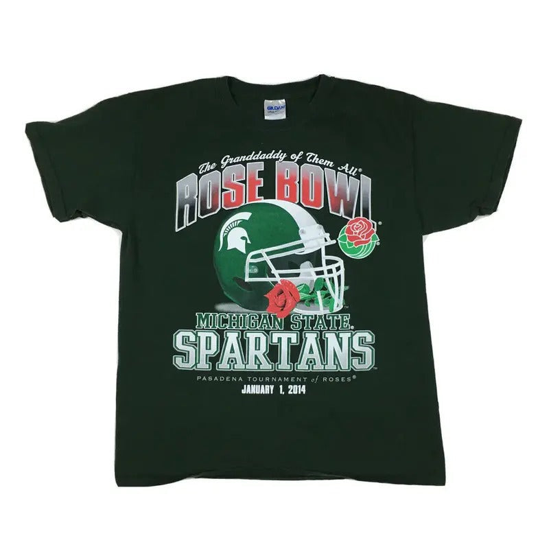 Michigan State University Spartans Football 2014 Rose Bowl Sport Street T-Shirts
